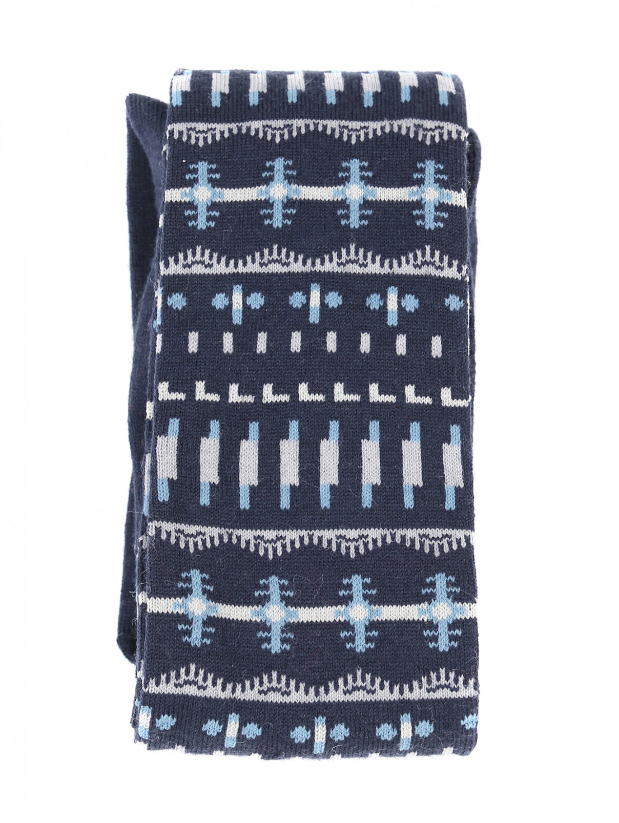 Колготки из смешанной шерсти с орнаментом Falke  –  Общий вид  – Цвет:  Синий