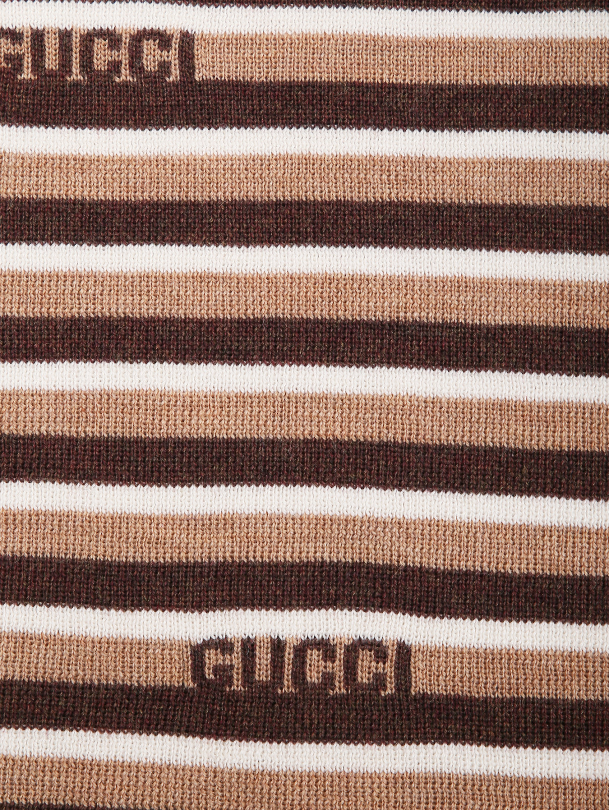 Водолазка из шерсти с логотипом Gucci  –  Деталь  – Цвет:  Узор