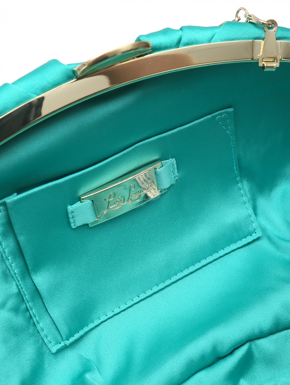 Клатч из текстиля с цепочкой Luisa Spagnoli  –  Деталь1  – Цвет:  Зеленый