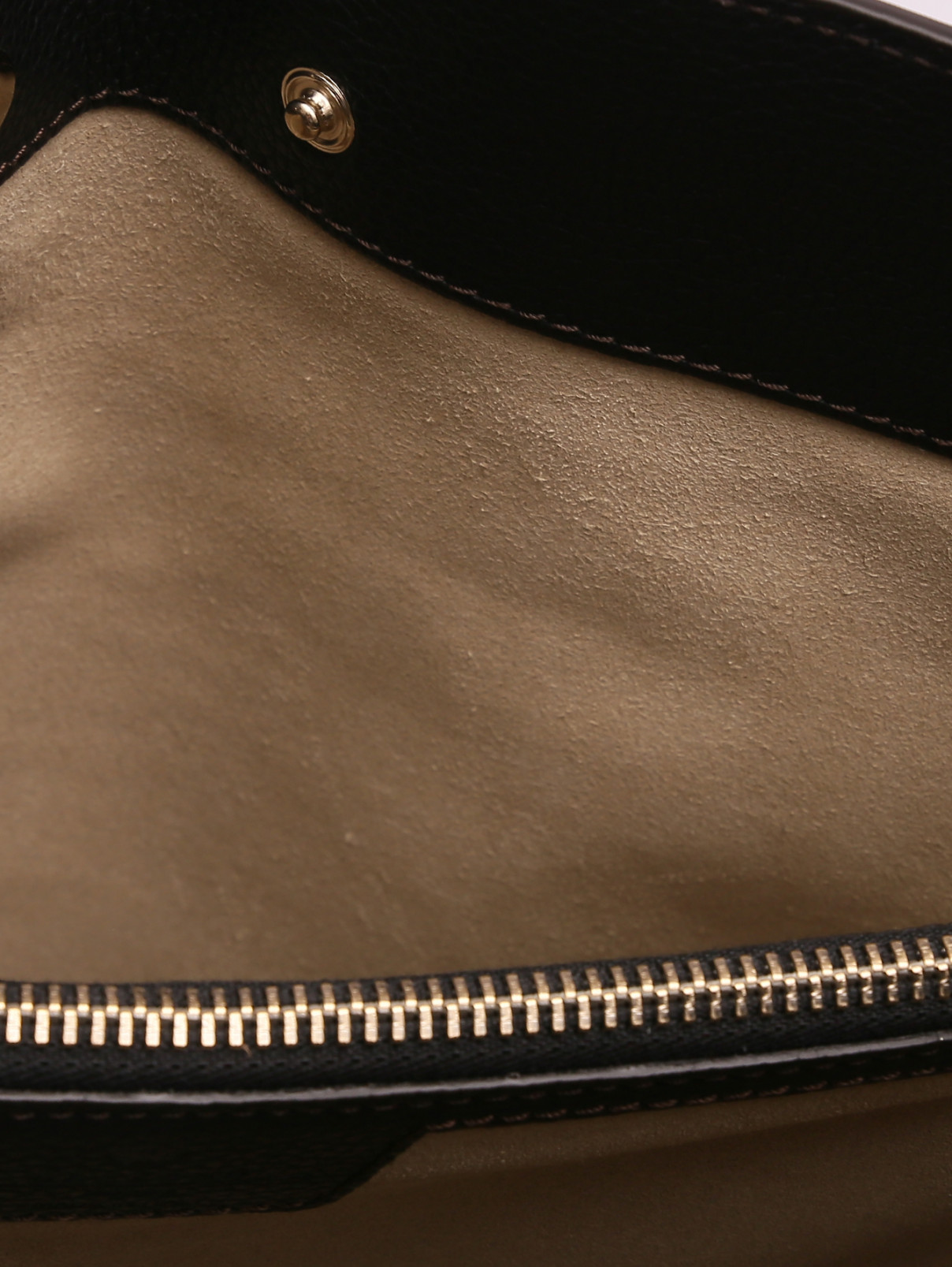 Комбинированная сумка из кожи Weekend Max Mara  –  Деталь1  – Цвет:  Черный