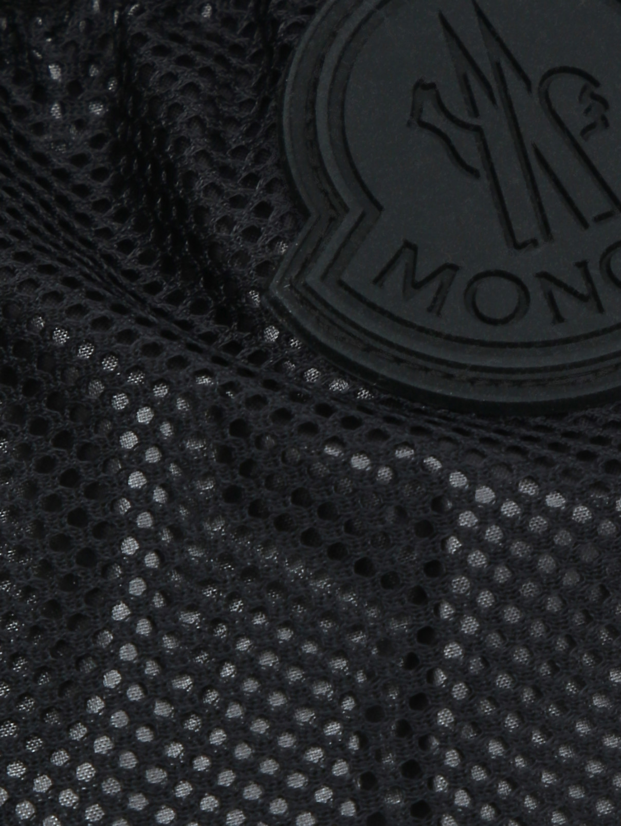 Пуховая куртка с сеткой Moncler  –  Деталь1  – Цвет:  Черный
