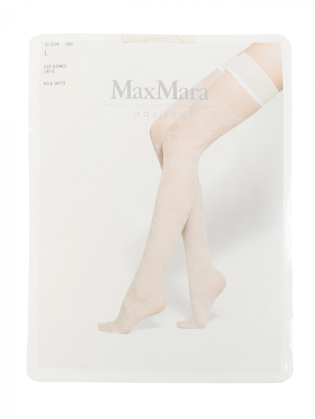 Чулки кружевные Max Mara  –  Общий вид  – Цвет:  Белый