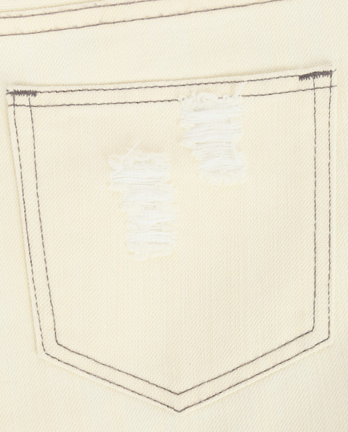 Джинсы  декорированные вышивкой и  бисером - Деталь1