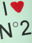 Хлопковая футболка с принтом и аппликацией N21  –  Деталь