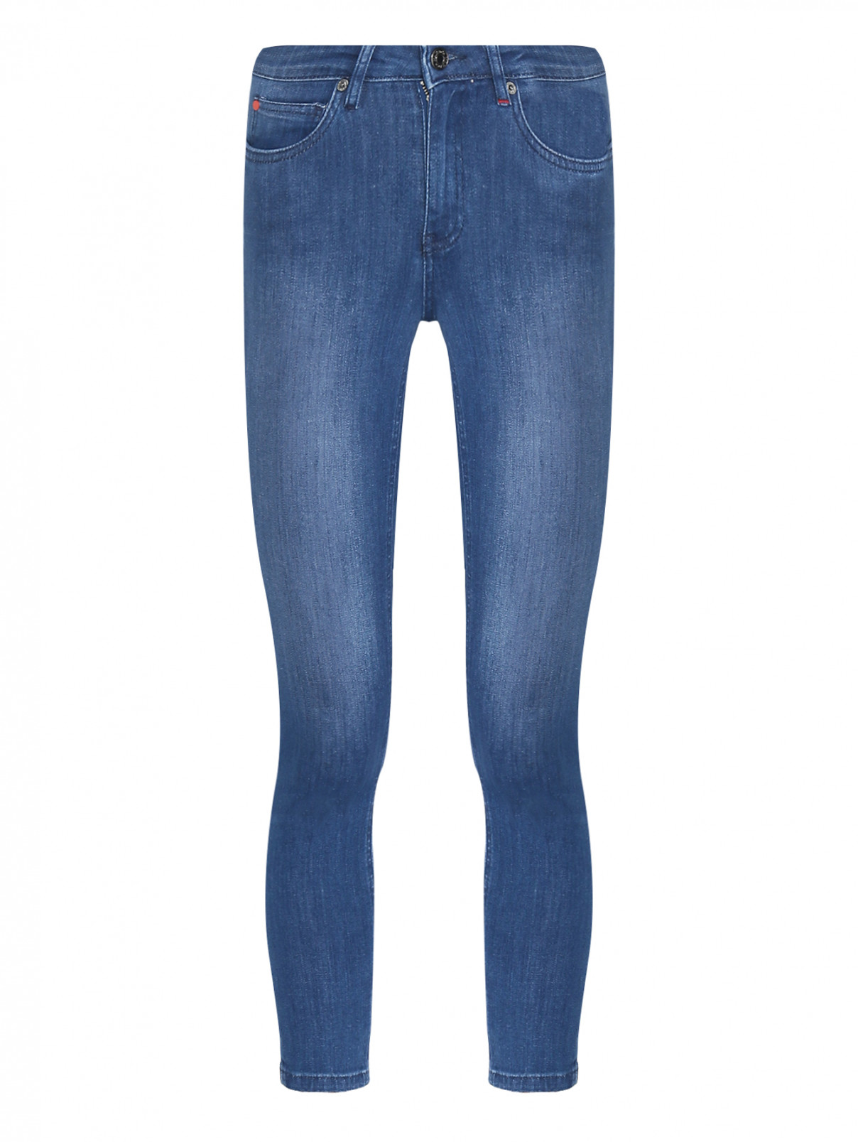 Укороченные джинсы зауженного кроя Max&Co  –  Общий вид  – Цвет:  Синий