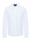 Блуза из хлопка с оборкой на планке Emporio Armani  –  Общий вид