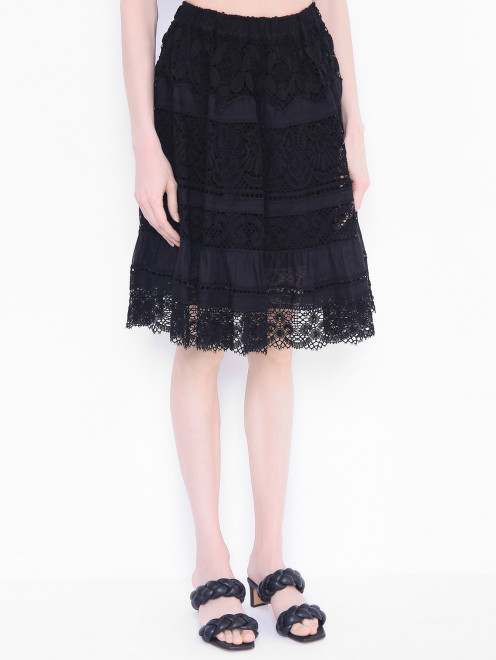 Юбка из хлопкового шитья Ermanno Scervino - МодельВерхНиз