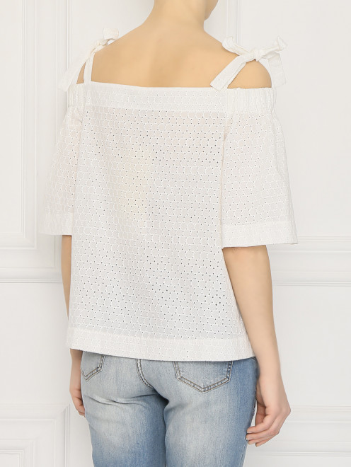 Блуза из хлопка с открытыми плечами Luisa Spagnoli - МодельВерхНиз1