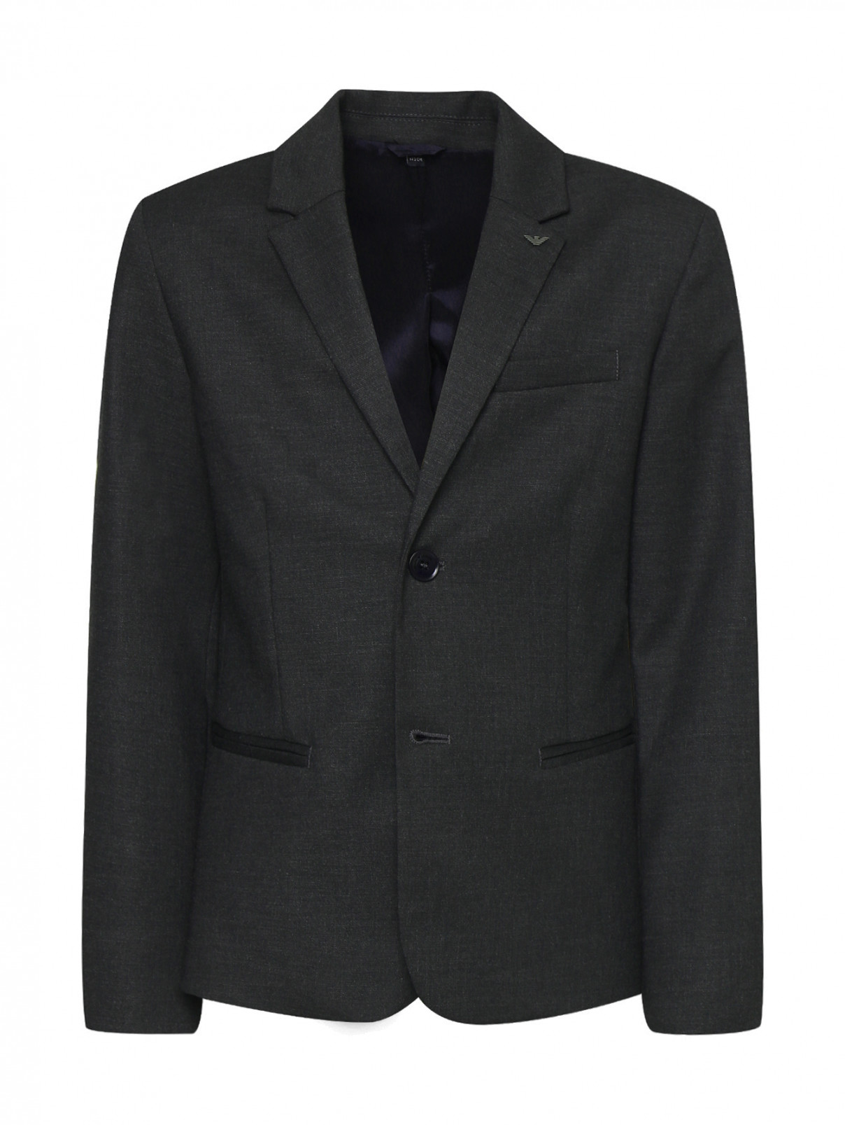Пиджак классический Emporio Armani  –  Общий вид  – Цвет:  Серый