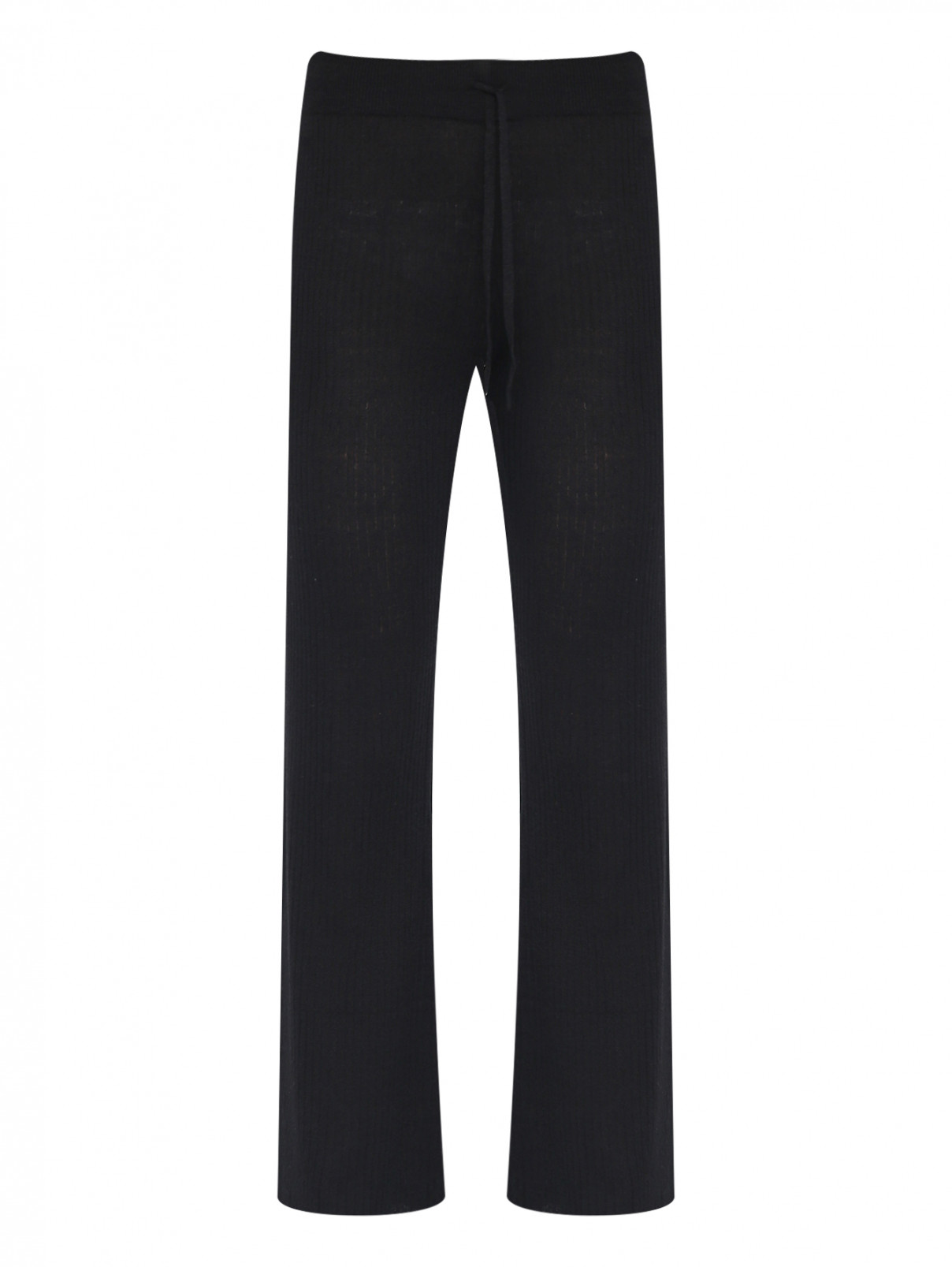 Трикотажные брюки из льна DEHA  –  Общий вид  – Цвет:  Черный