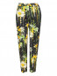 Брюки узкого кроя из хлопка с цветочным узором Jean Paul Gaultier  –  Общий вид