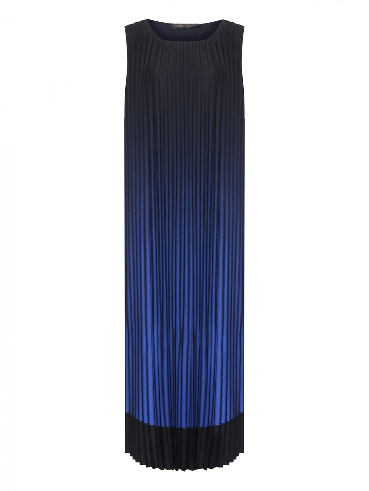 Платье-плиссе прямого кроя Marina Rinaldi  –  Общий вид  – Цвет:  Черный