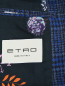 Пиджак однобортный из хлопка и шерсти с узором "клетка" Etro  –  Деталь2