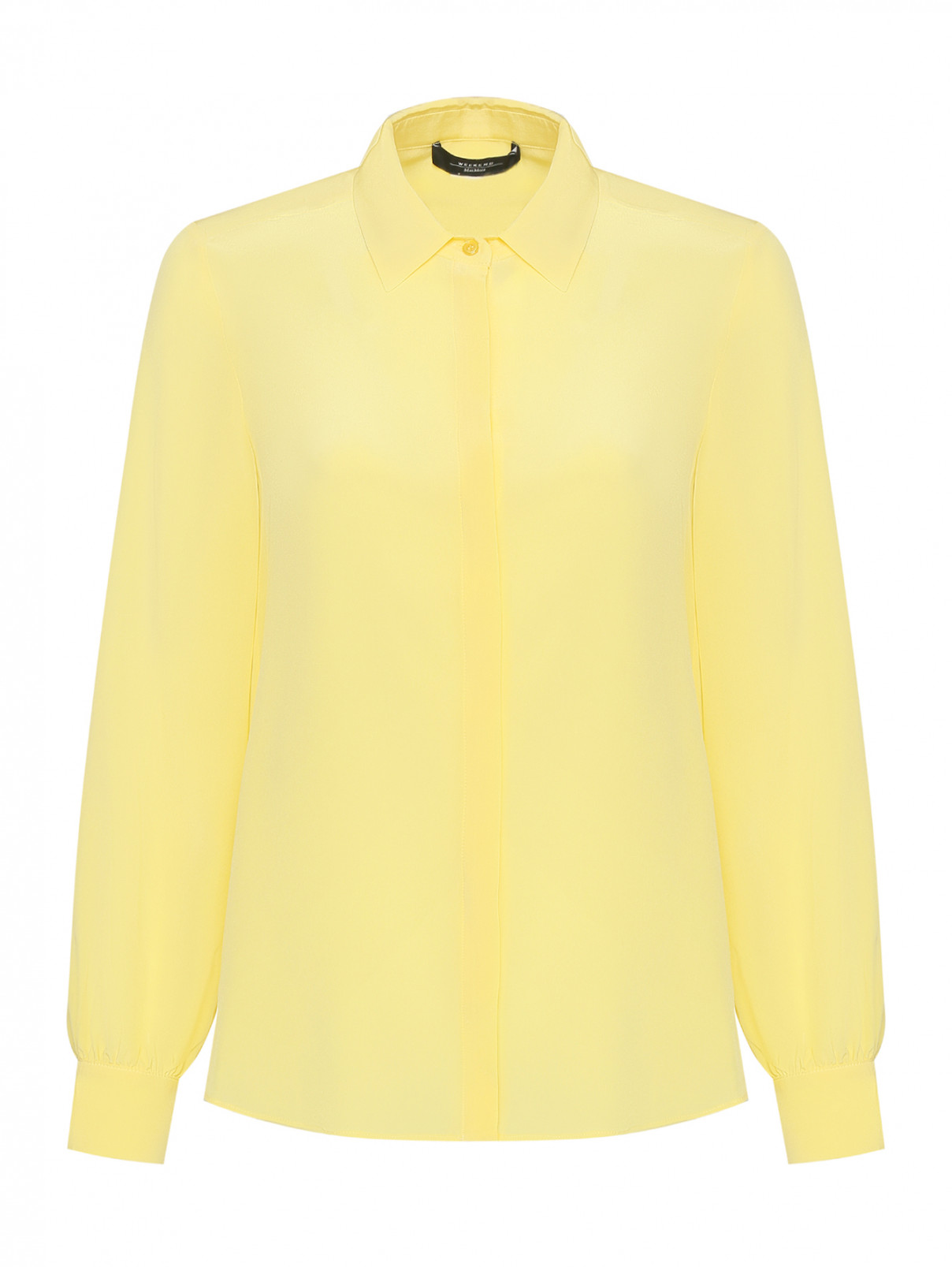 Блуза из шелка Weekend Max Mara  –  Общий вид  – Цвет:  Желтый