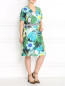 Платье из хлопка с цветочным узором Voyage by Marina Rinaldi  –  Модель Общий вид