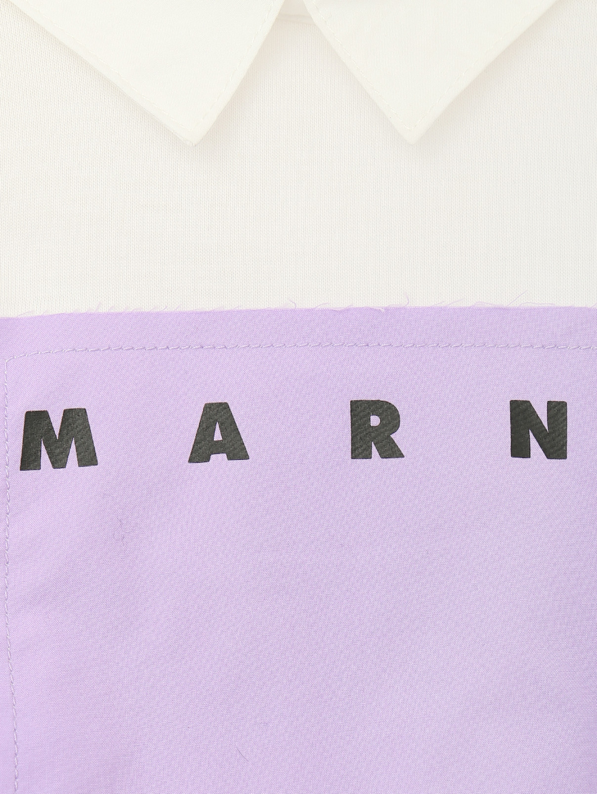 Блуза из хлопка с аппликацией Marni  –  Деталь  – Цвет:  Белый