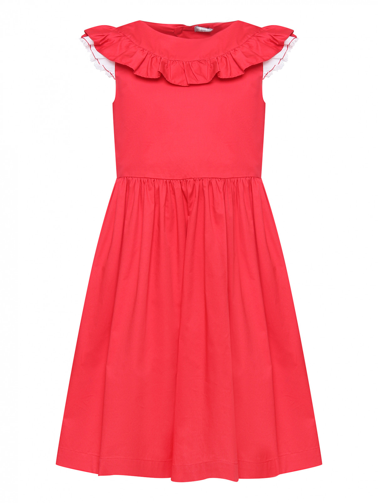 Платье без рукавов с открытой спиной Il Gufo  –  Общий вид  – Цвет:  Красный