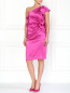 Шелковое платье с декоративным воланом Valentino  –  Модель Общий вид