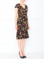 Платье с асимметричным низом и цветочным принтом Moschino Cheap&Chic  –  Модель Общий вид