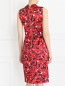 Платье из шелка и хлопка с цветочным узором Moschino  –  Модель Верх-Низ1