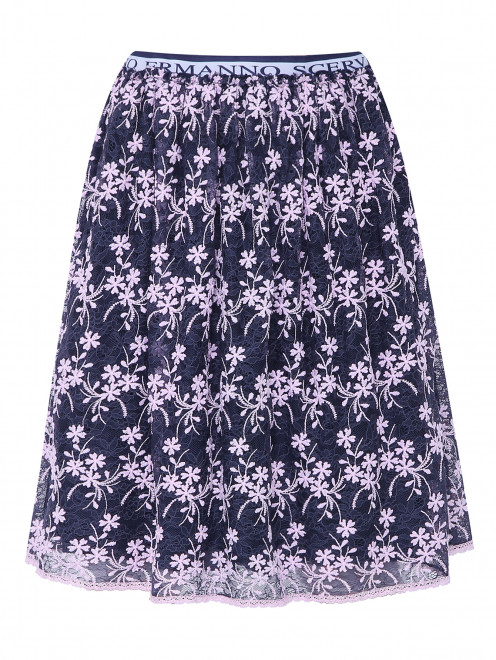 Кружевная юбка с цветочным узором Ermanno Scervino Junior - Общий вид