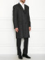 Пальто из шерсти с мелким узором Brooks Brothers  –  МодельОбщийВид