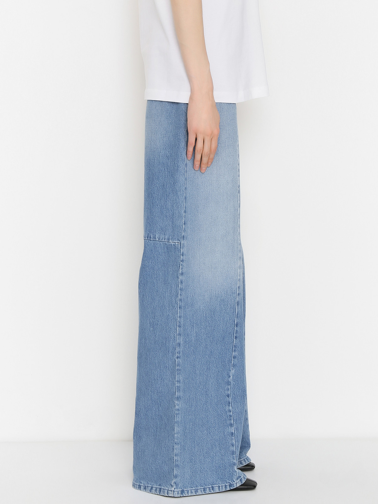 Широкие джинсы из хлопка Weekend Max Mara  –  МодельВерхНиз2  – Цвет:  Синий