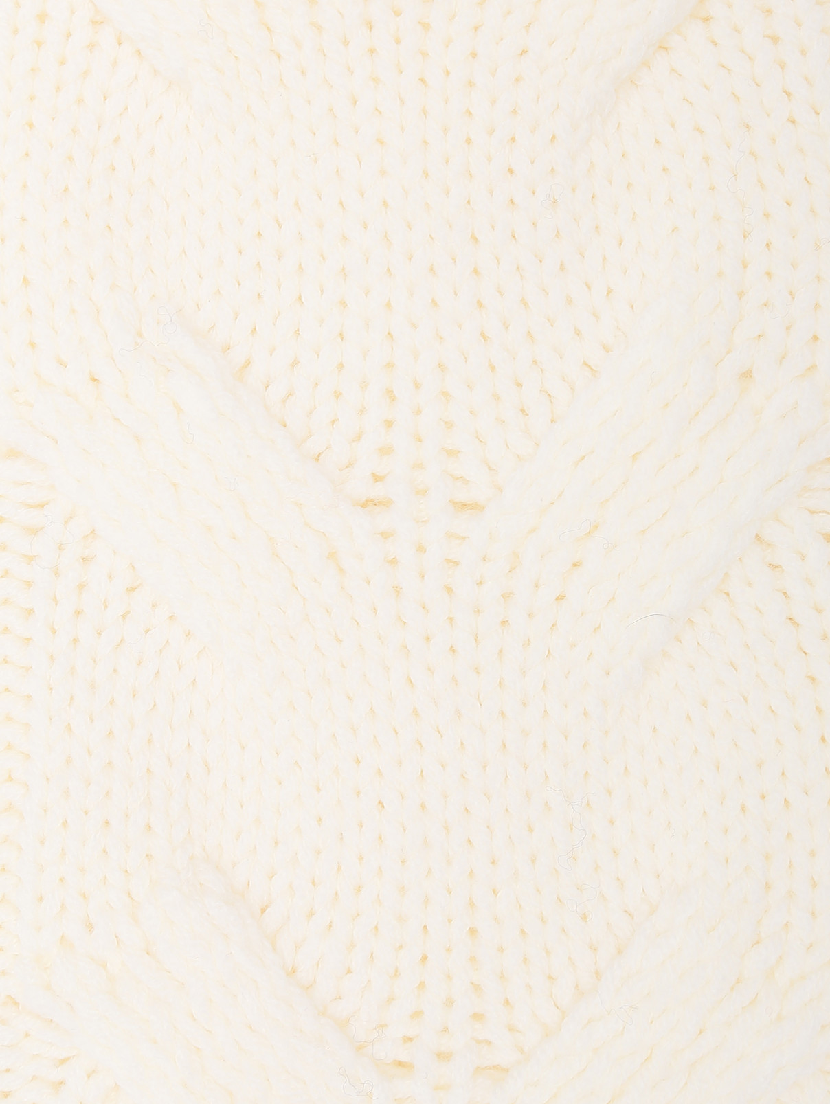 Однотонный свитер из шерсти Ermanno Firenze  –  Деталь1  – Цвет:  Белый
