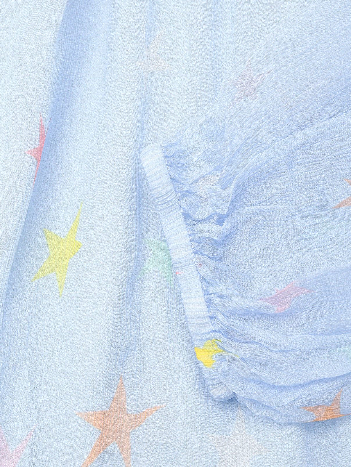 Платье из шелка с узором Stella McCartney kids  –  Деталь  – Цвет:  Синий