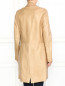 Пальто из кожи с двумя боковыми карманами Donna Karan  –  Модель Верх-Низ1