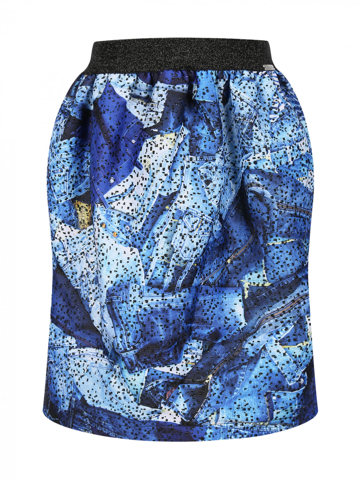 Пышная юбка с узором Junior Gaultier  –  Общий вид  – Цвет:  Синий