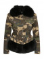 Куртка из хлопка с утеплением из меха лисы Ermanno Scervino  –  Общий вид