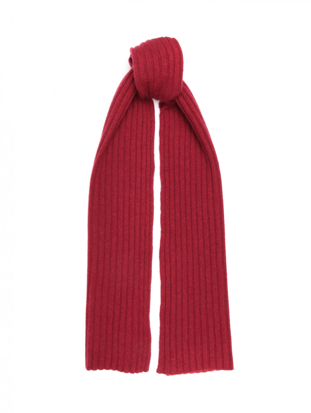 Однотонный шарф из кашемира Isaia  –  Общий вид  – Цвет:  Красный