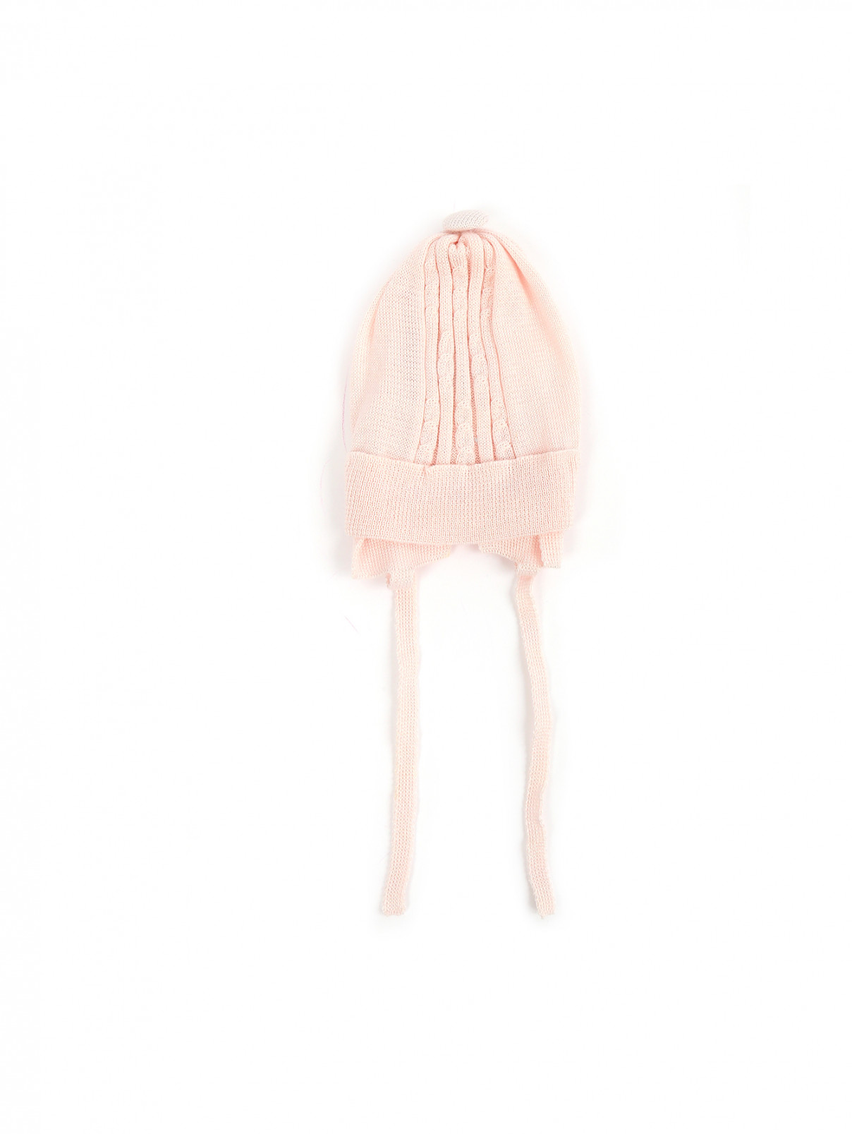 Шапка из хлопка с завязками Catya  –  Общий вид  – Цвет:  Розовый