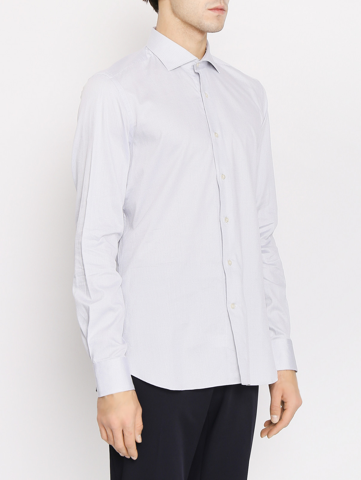Рубашка из хлопка с узором Ungaro  –  МодельВерхНиз