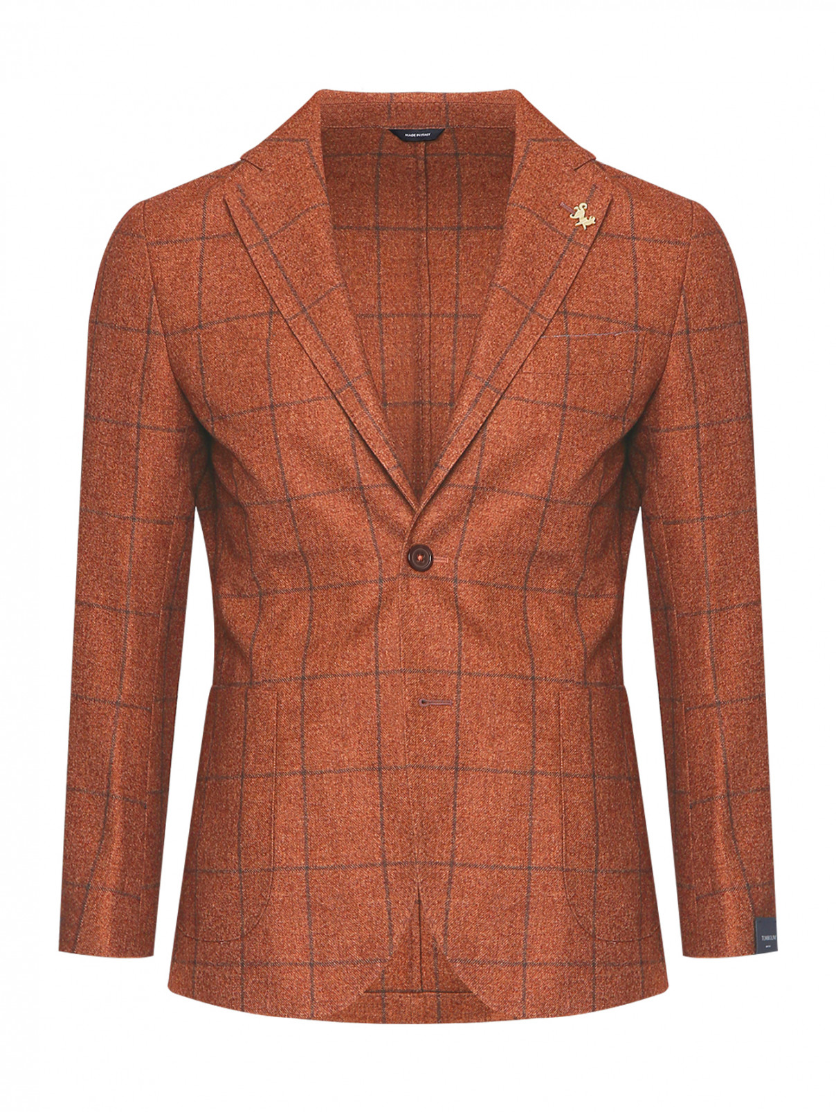 Пиджак из смешанной шерсти Tombolini  –  Общий вид  – Цвет:  Оранжевый
