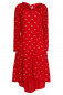 Платье-миди из шелка в горох Balenciaga  –  528391 Платье-миди из шелка в горох  Модель Общий вид1