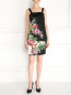 Платье-футляр из шелка с цветочным узором Isola Marras  –  Модель Общий вид