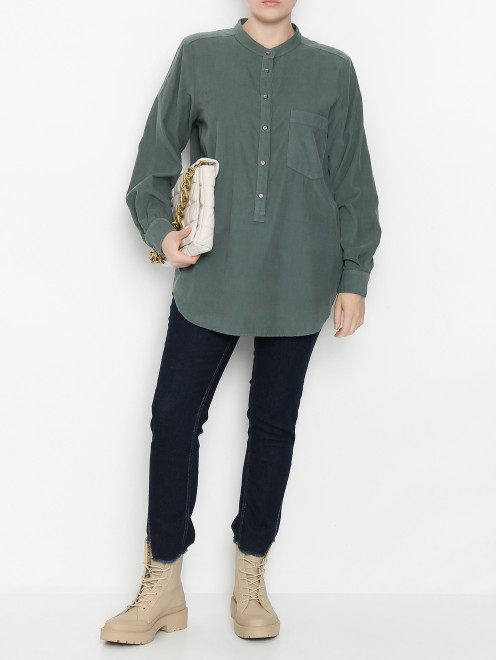 Рубашка из хлопка с карманом Marina Rinaldi - МодельОбщийВид