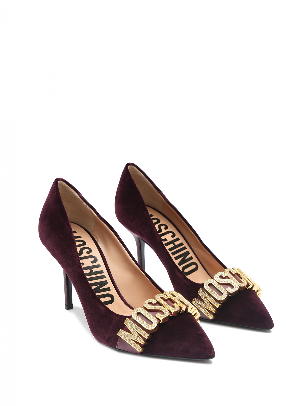 Туфли из текстиля с декором Moschino  –  Общий вид  – Цвет:  Фиолетовый