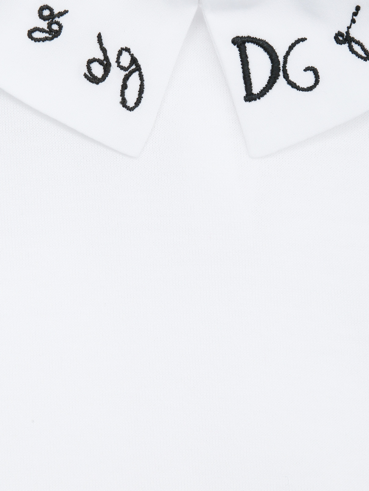 Блуза из хлопка с воротником Dolce & Gabbana  –  Деталь  – Цвет:  Белый