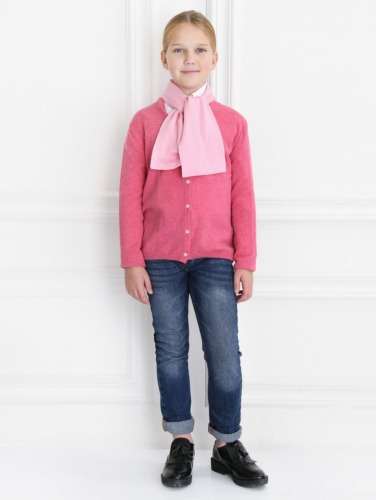 Трикотажный шарф из шерсти Catya  –  Модель Общий вид  – Цвет:  Розовый