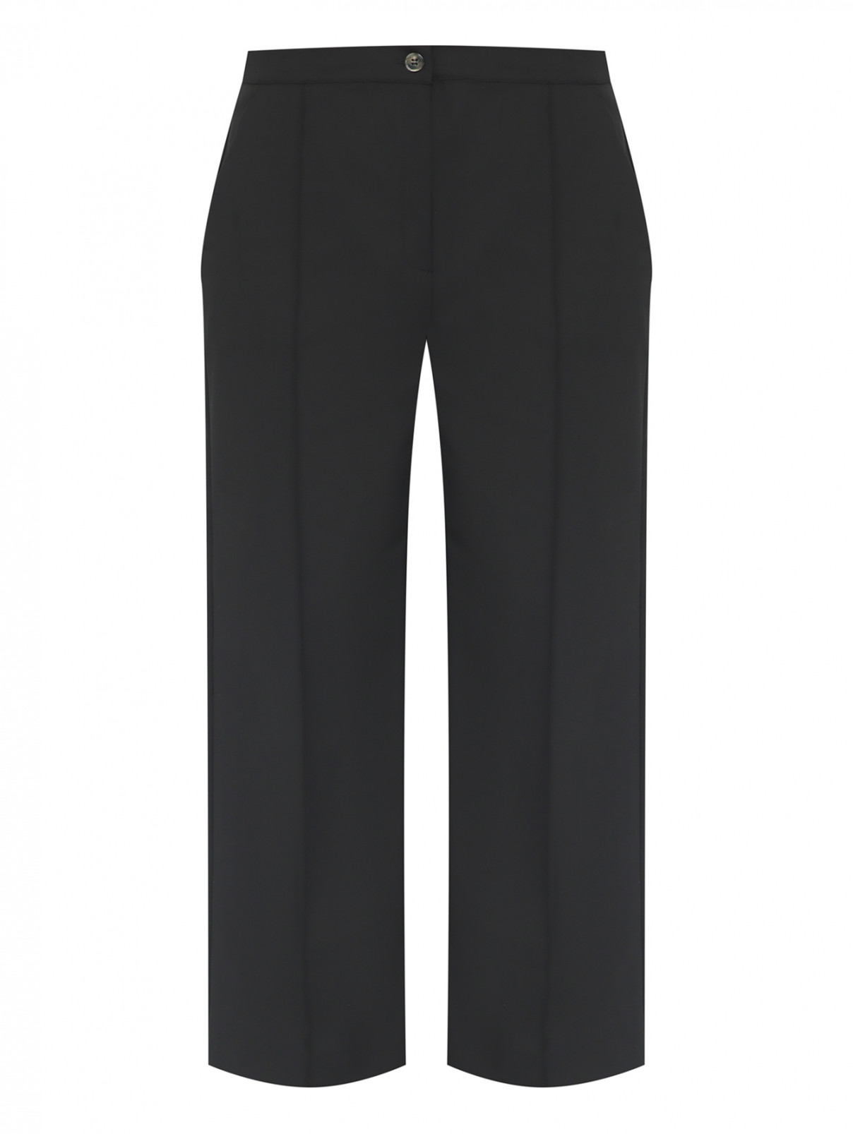 Прямые брюки со стрелками Marina Rinaldi  –  Общий вид  – Цвет:  Черный