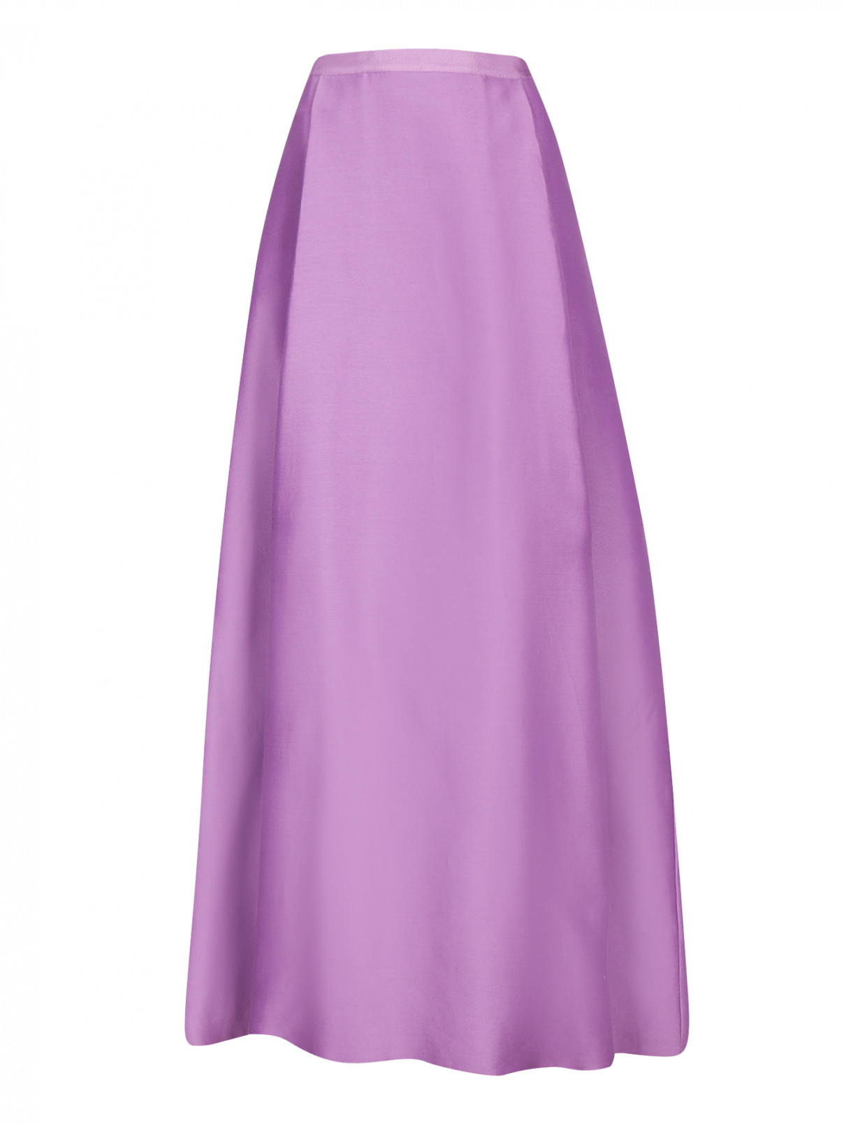 Юбка-макси из смешанного хлопка Alberta Ferretti  –  Общий вид  – Цвет:  Фиолетовый