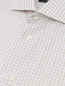 Рубашка короткий рукав  из хлопка  и льна с узором "клетка" Ermenegildo Zegna  –  Деталь
