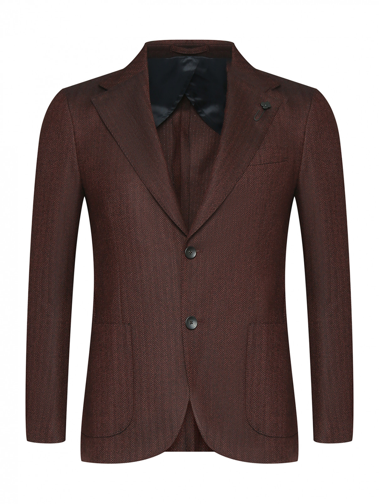 Пиджак из шерсти LARDINI  –  Общий вид  – Цвет:  Красный