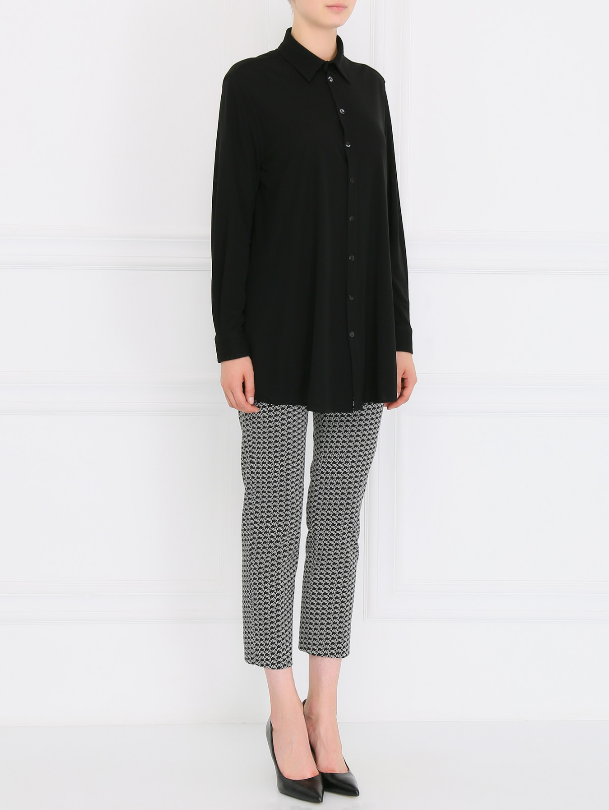 Блуза с длинными рукавами Jean Paul Gaultier  –  Модель Общий вид  – Цвет:  Черный