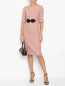 Платье-миди из смешанной шерсти с коротким рукавом Moschino Boutique  –  МодельОбщийВид