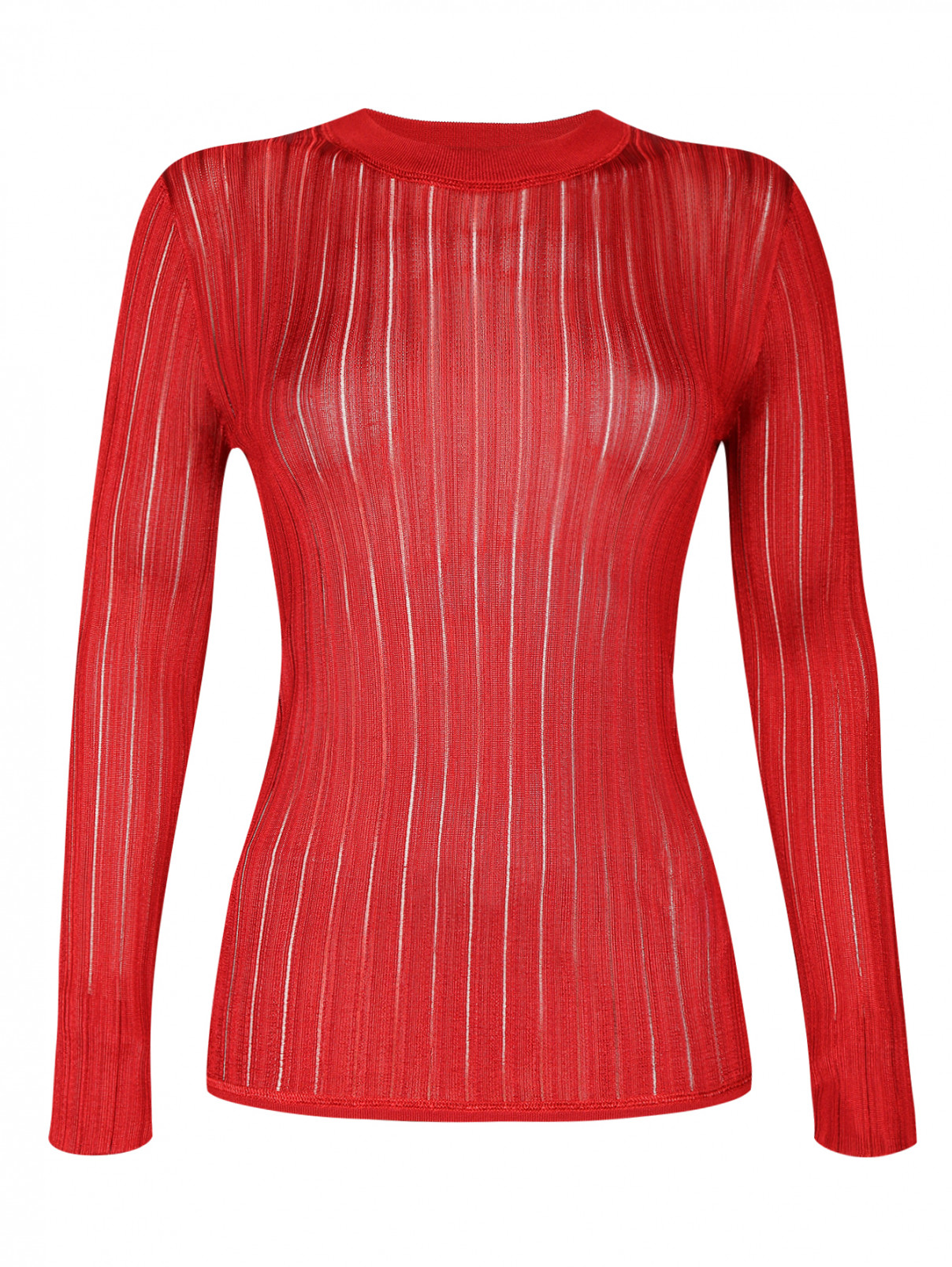 Джемпер с круглым вырезом DKNY  –  Общий вид  – Цвет:  Красный