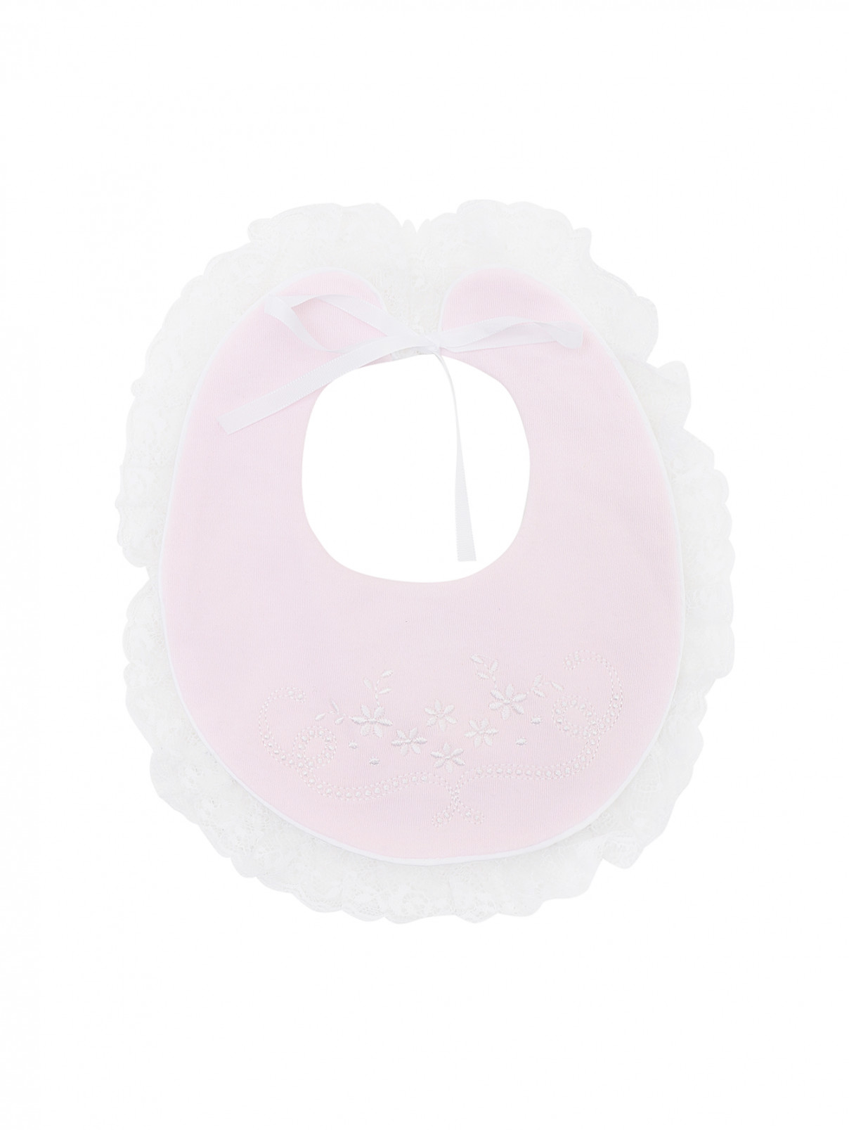 Фартук из хлопка с вышивкой Aletta  –  Общий вид  – Цвет:  Розовый
